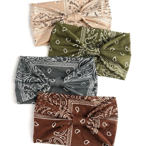 1 Pc Paisley Print Hair Band - Picture 2 of 6